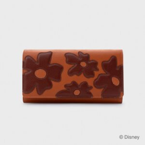 BILLETERA LARGA WILDWOOD HEART FLOWERS MARRÓN