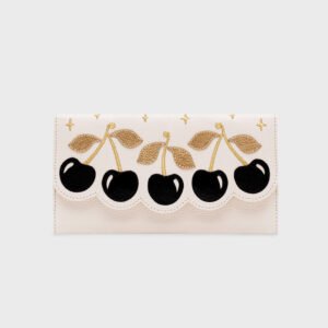 BILLETERA LARGA LUCKY CHERRIES HUESO