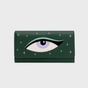 BILLETERA LARGA LUCKY EYE VERDE