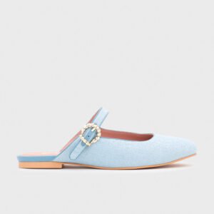 KENZA MULE FLAT CELESTE