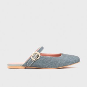 KENZA MULE FLAT GRIS
