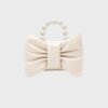NAILA BEADED BOW BAG HUESO