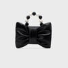 NAILA BEADED BOW BAG NEGRO