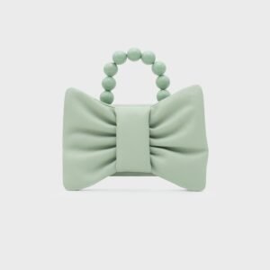 NAILA BEADED BOW BAG VERDE